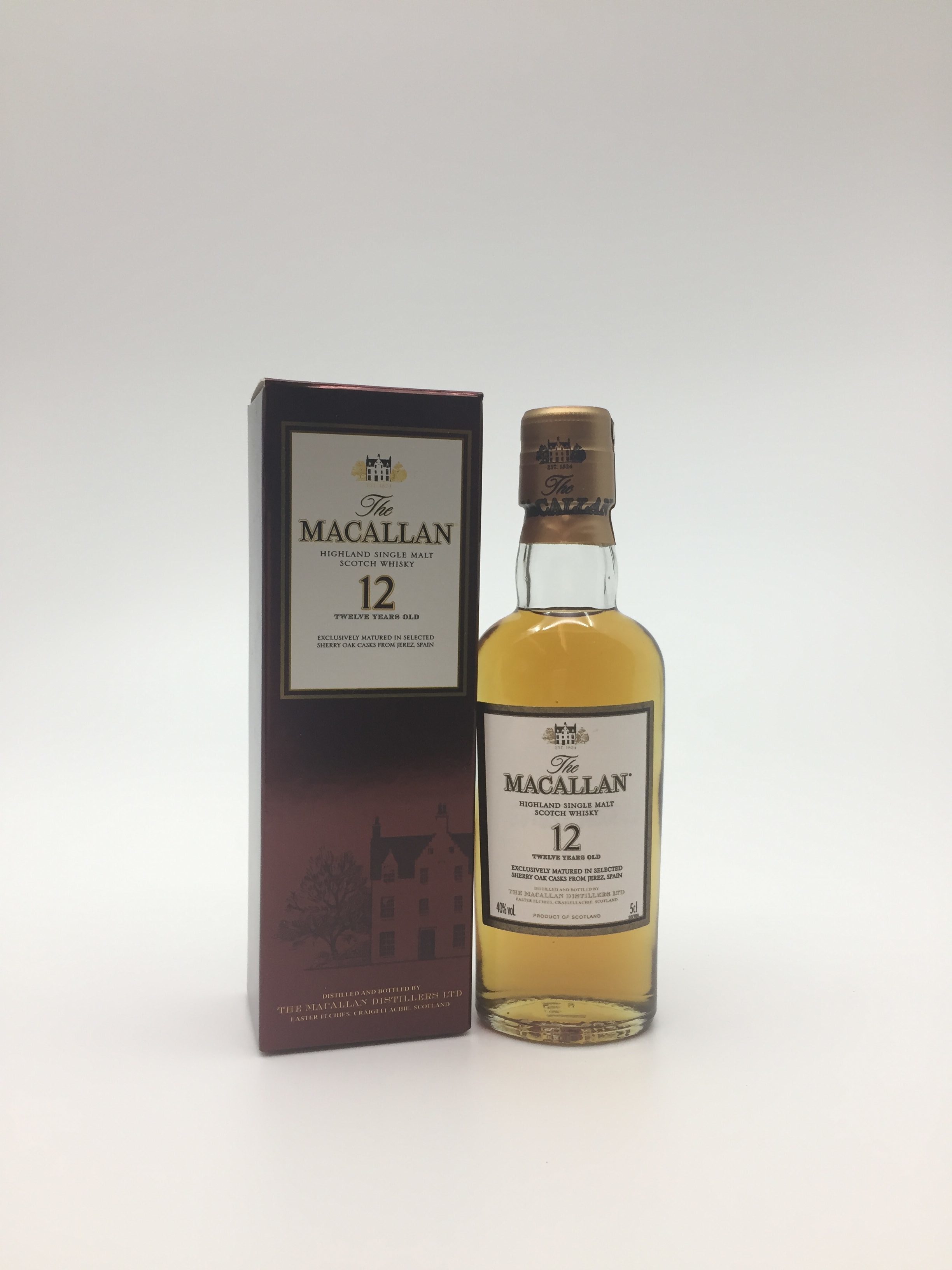 Macallan 12 Sherry Oak Miniature Discontinued Version Chi Chi Whisky